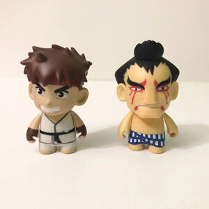 Kidrobot Street Fighter Ryu and Honda Capcom Vinyl 3 Inch  Tall Figures